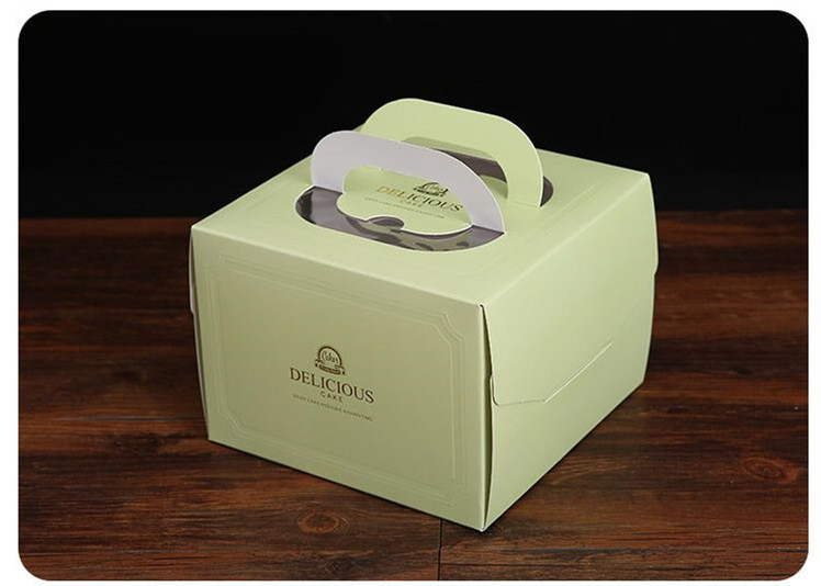 Corrugated Box White Card Box 6/8/10/12-Inch Customized Birthday Portable Cake Box Golden of European Style Baking Box