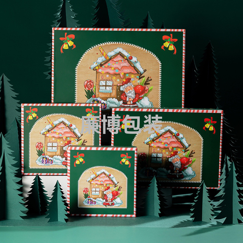 Green Christmas Box Christmas Eve Apple Box Christmas Gift Box Large Hat Scarf Packaging Box