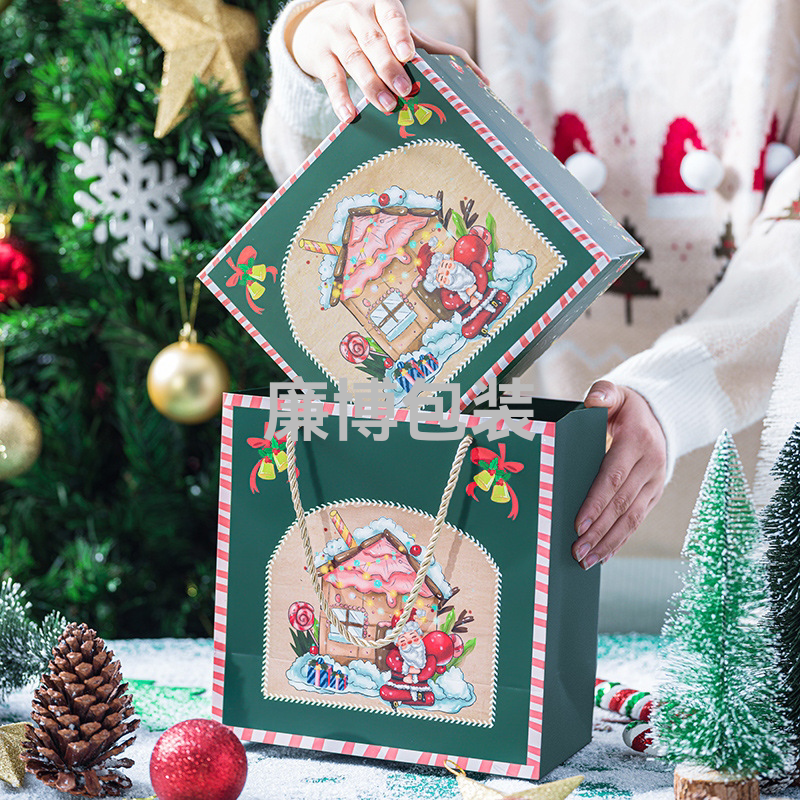 Green Christmas Box Christmas Eve Apple Box Christmas Gift Box Large Hat Scarf Packaging Box