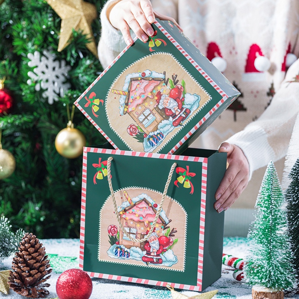 Green Christmas Box Christmas Eve Apple Box Christmas Gift Box Large Hat Scarf Packaging Box Green Christmas Box Christmas Eve Apple Box Christmas Gift Box Large Hat Scarf Packaging Box
