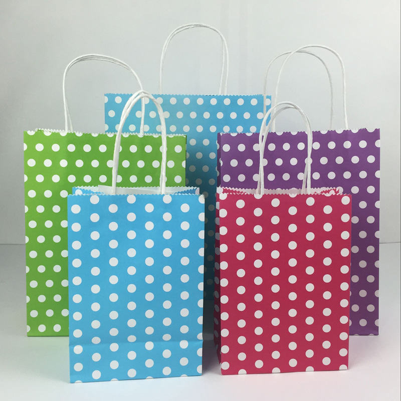 Spot solid color kraft paper clothing shopping handbag cosmetic packaging bag Kraft handbag wholesale