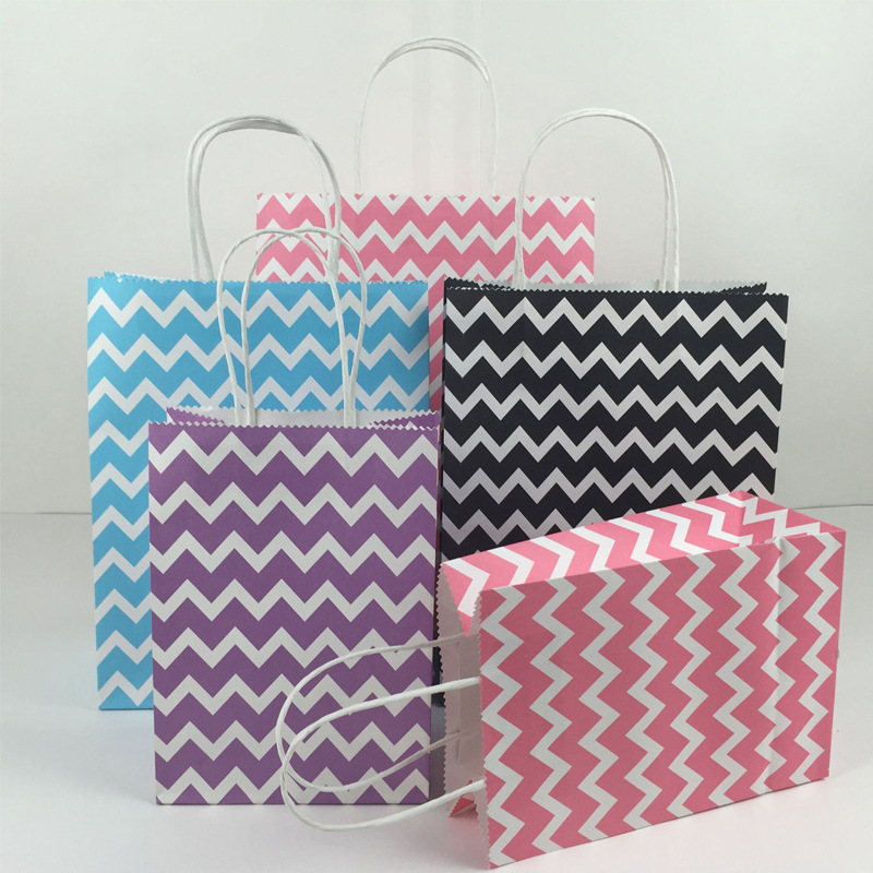 Spot solid color kraft paper clothing shopping handbag cosmetic packaging bag Kraft handbag wholesale