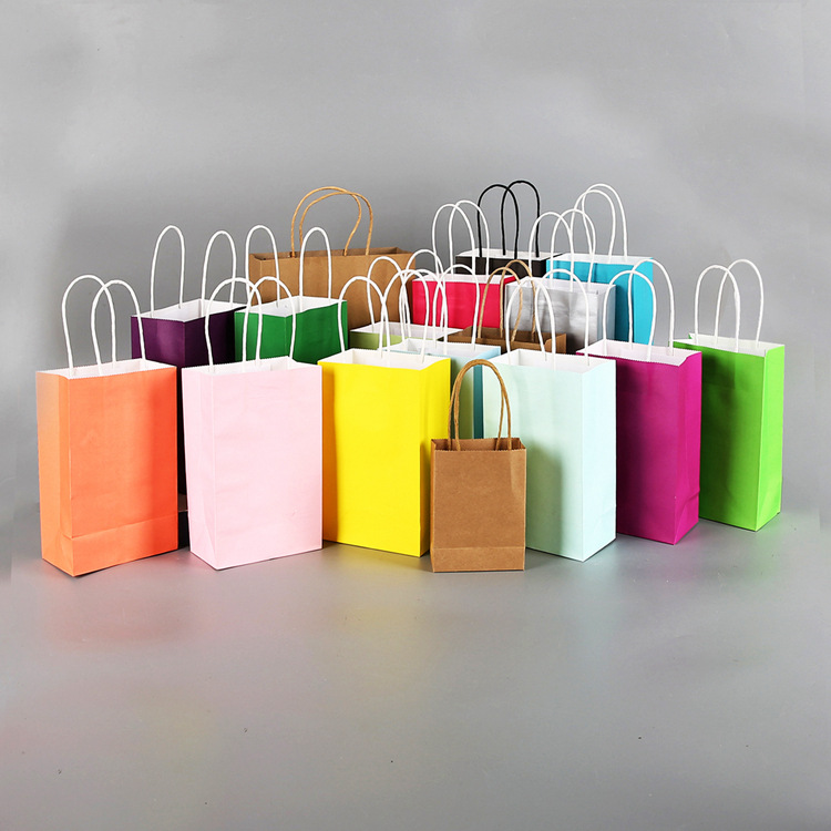 White Clothing Shopping Handbag Kraft Paper Handbag Customized Take-out Paper Bag Customized Logo