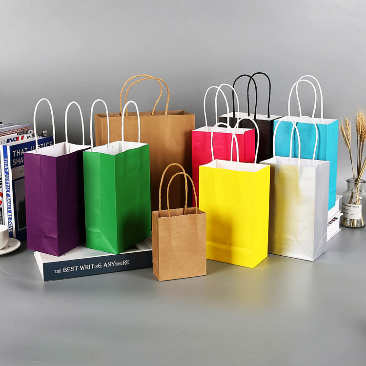 White Clothing Shopping Handbag Kraft Paper Handbag Customized Take-out Paper Bag Customized Logo