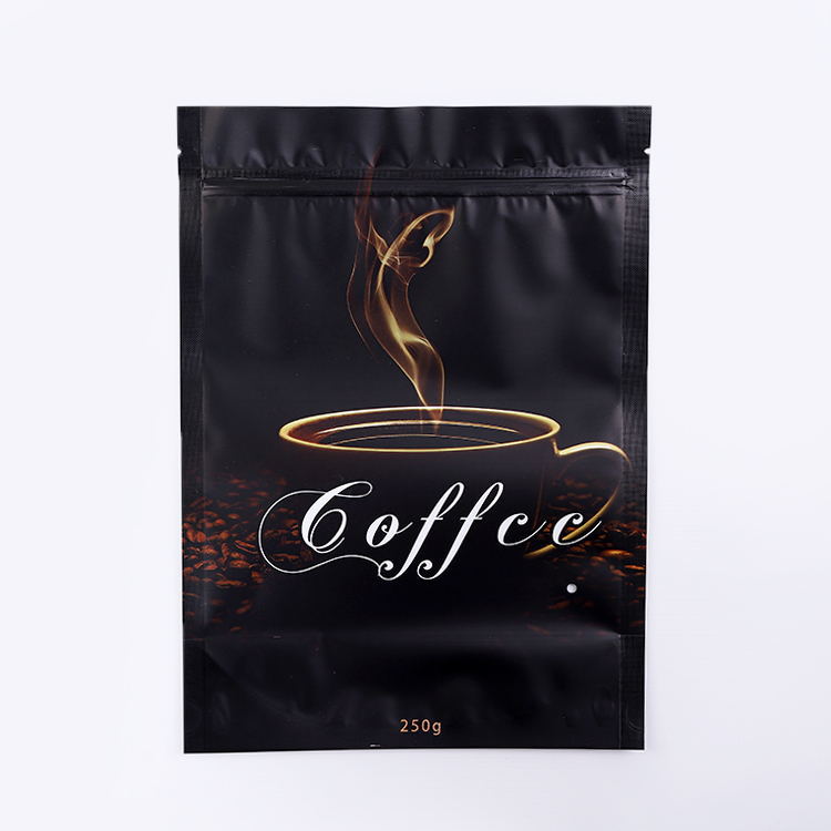 In Stock Wholesale Packing Bag Plastic Self-Supporting Composite Aluminum Foil Bag Food Zipper Bone Pulling Self-Sealing Coffee Envelope Bag
