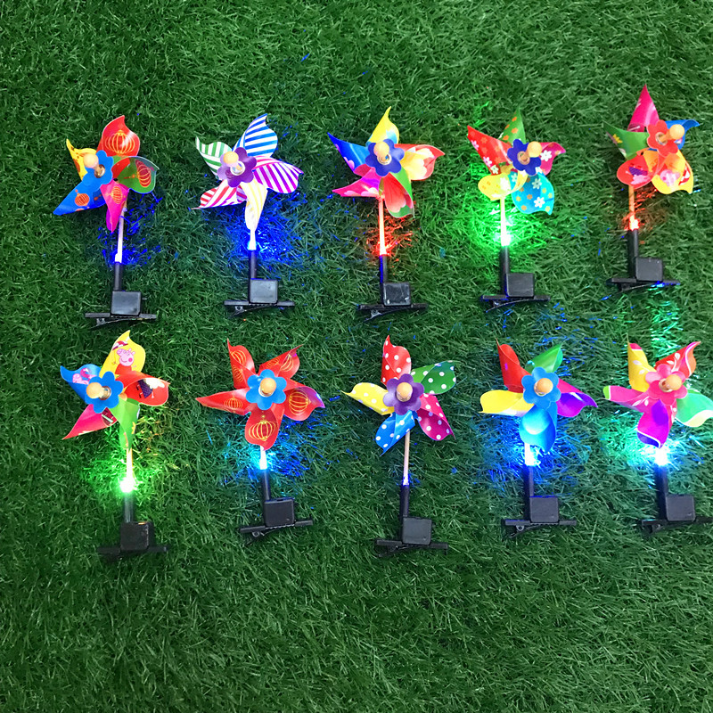 Kindergarten Windmill Hairpin Children Headwear Light-Emitting Hairpin Stall Windmill Small Hairpin Plastic Sell Germination Card Kindergarten Windmill Hairpin Children Headwear Light-Emitting Hairpin Stall Windmill Small Hairpin Plastic Sell Germination Card