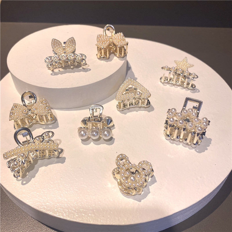 Metal Small Jaw Clip Fringe Hairpin Female Summer Back Head Broken Hair Card High Ponytail Fixed Gadget Shark Clip Hairware