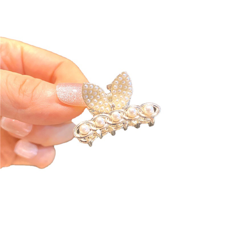 Metal Small Jaw Clip Fringe Hairpin Female Summer Back Head Broken Hair Card High Ponytail Fixed Gadget Shark Clip Hairware