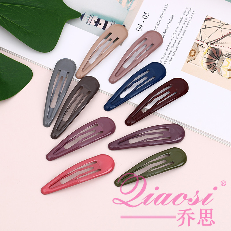 Simple Girls&#039; Hairpin Candy Color Bang Hairpin Word Clip Head Clip Hairpin Adult Headdress Card for Children