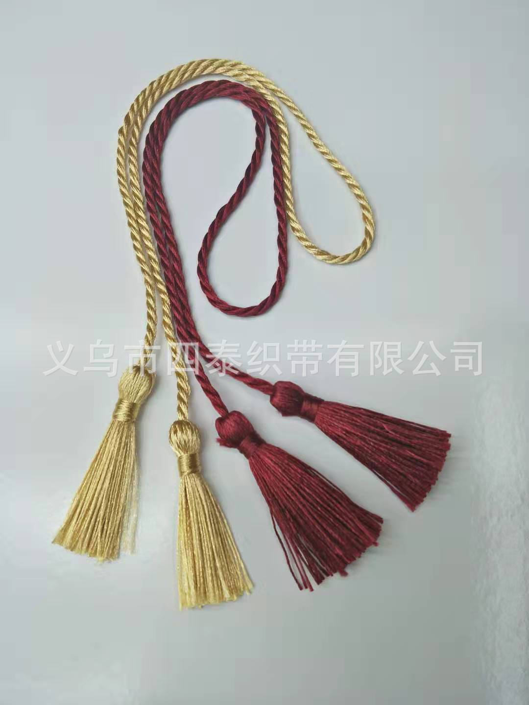 Factory Direct Sales Three-Strand Rope Tassel Gift Rope Handle Moon Cake Box High-End Tea Gift Box Curtain Tying Customized