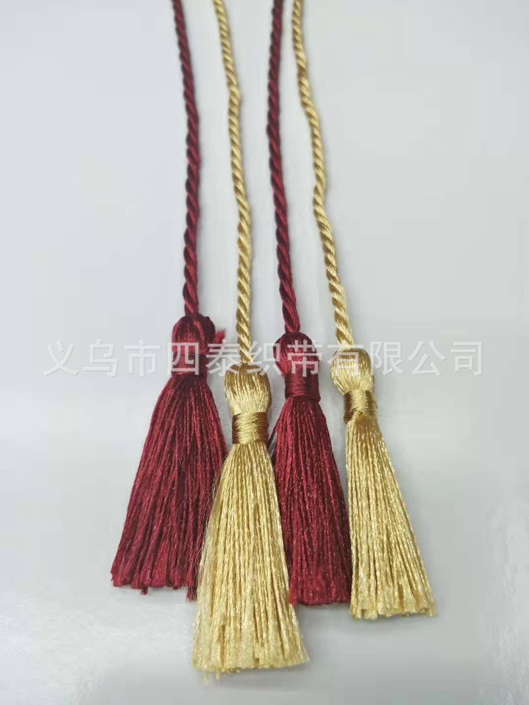 Factory Direct Sales Three-Strand Rope Tassel Gift Rope Handle Moon Cake Box High-End Tea Gift Box Curtain Tying Customized