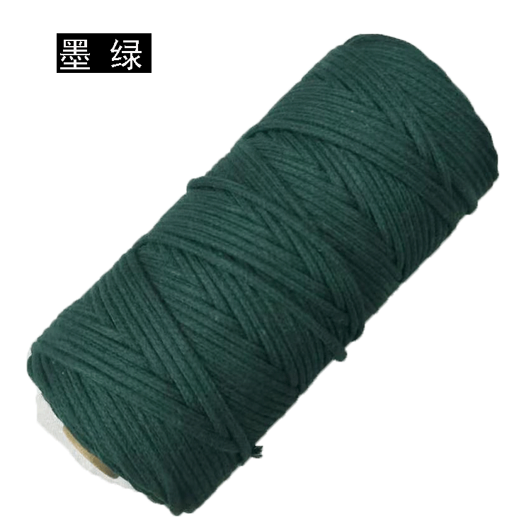 3mm Colorful Cotton Compound Rope Hand-Woven Bag DIY Decoration Bundling Threads Drawstring Bag Drawstring Cotton Rope