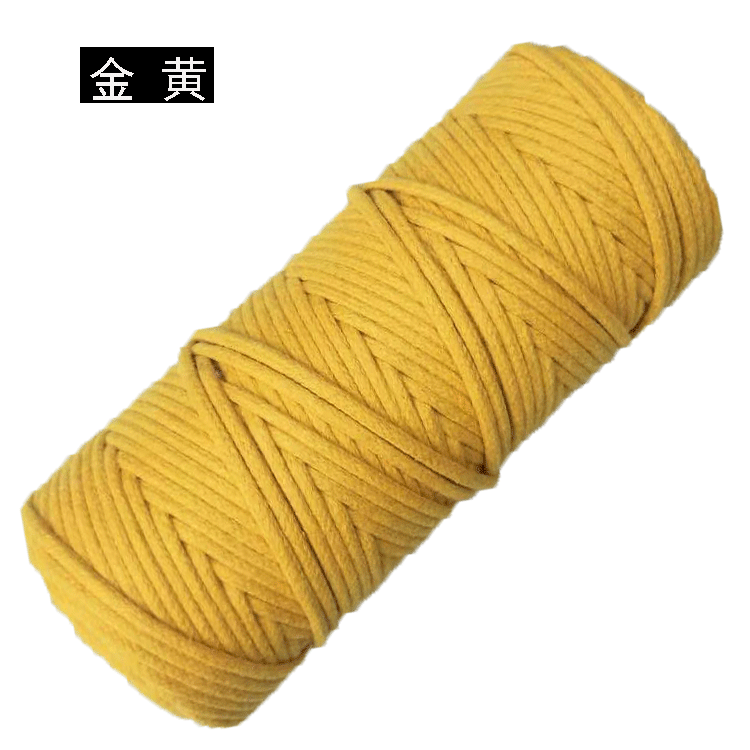 3mm Colorful Cotton Compound Rope Hand-Woven Bag DIY Decoration Bundling Threads Drawstring Bag Drawstring Cotton Rope
