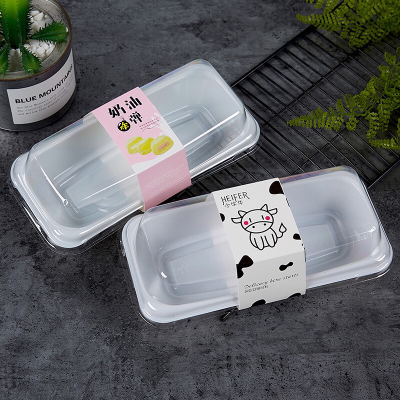 Baking Cake Roll Boxes Towel Roll Packing Box Blister Packaging Rectangular Plastic Box Transparent Plastic Cake Box Rolls