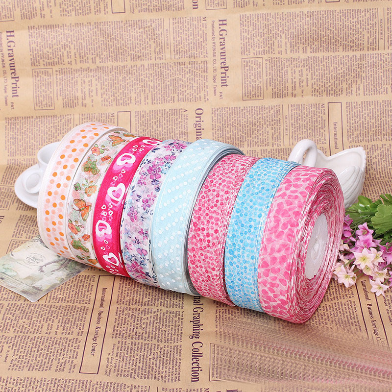 Clothing Accessories Yarn Strip Ribbon High Quality Gift Packing Ribbon Printed Polyester Ribbon Origin Supply