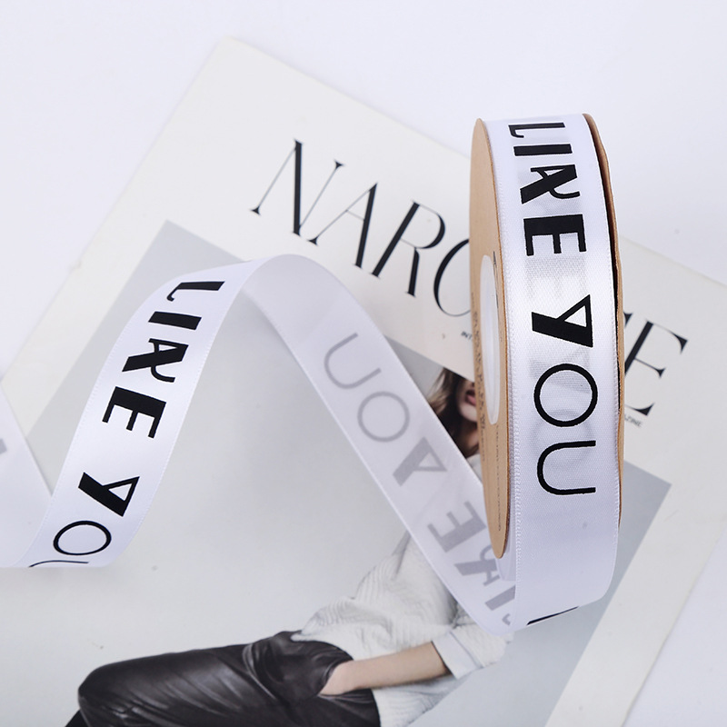 Wholesale English like You Letter Ribbon Flower Packaging Material Bouquet Gift Packing Ribbon Floriculture Polyester Belt Wholesale English like You Letter Ribbon Flower Packaging Material Bouquet Gift Packing Ribbon Floriculture Polyester Belt