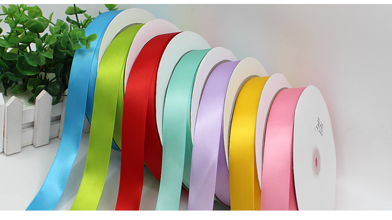 [Free Shipping for One Roll] 2.5cm Satin Ribbon Ribbon Gift Box Packing Ribbon Bowknot Ribbon Wedding Decorative Band