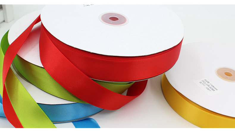 [Free Shipping for One Roll] 2.5cm Satin Ribbon Ribbon Gift Box Packing Ribbon Bowknot Ribbon Wedding Decorative Band