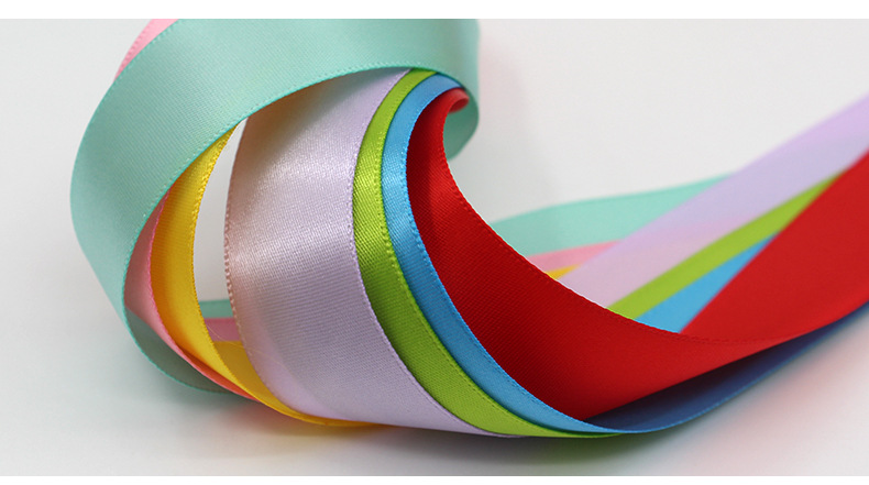 [Free Shipping for One Roll] 2.5cm Satin Ribbon Ribbon Gift Box Packing Ribbon Bowknot Ribbon Wedding Decorative Band