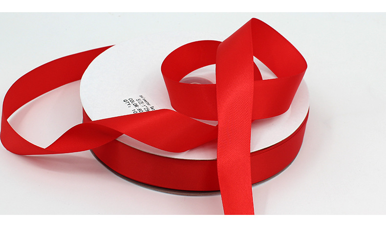[Free Shipping for One Roll] 2.5cm Satin Ribbon Ribbon Gift Box Packing Ribbon Bowknot Ribbon Wedding Decorative Band