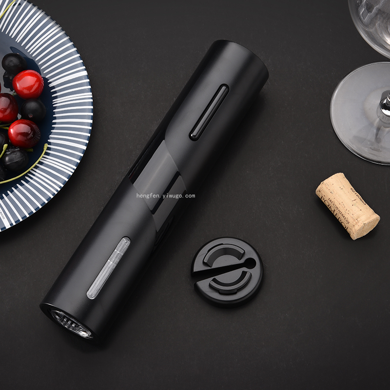 Gift Box Dry Battery Type Electric Bottle Opener with Cutting Foil Knife Wine Dispenser Pull-Type Vacuum Plug