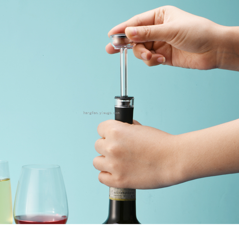 Gift Box Dry Battery Type Electric Bottle Opener with Cutting Foil Knife Wine Dispenser Pull-Type Vacuum Plug