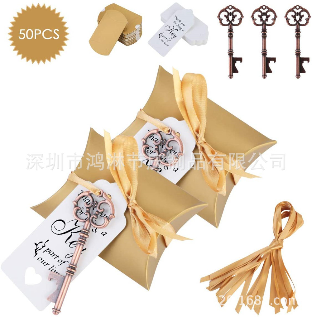 Creative Style Wedding Candy Box European and American Wedding Favors Beer Bottle Opener Wedding Party Decoration Supplies Wedding Candy Bag