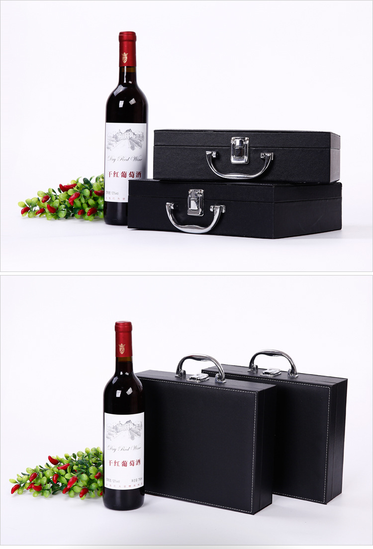 Factory Spot Direct Sales Wine Bottle Opener Kit Gift Box Leather Box Wooden Box Nine-Piece Set Wooden Box Rabbit-Shaped Wine Set