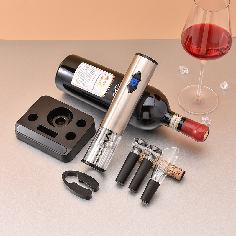 New Gift Box Bottle Opener Business Gift Anniversary Celebration Storage Base Red Wine Electric Bottle Opener Gift Box