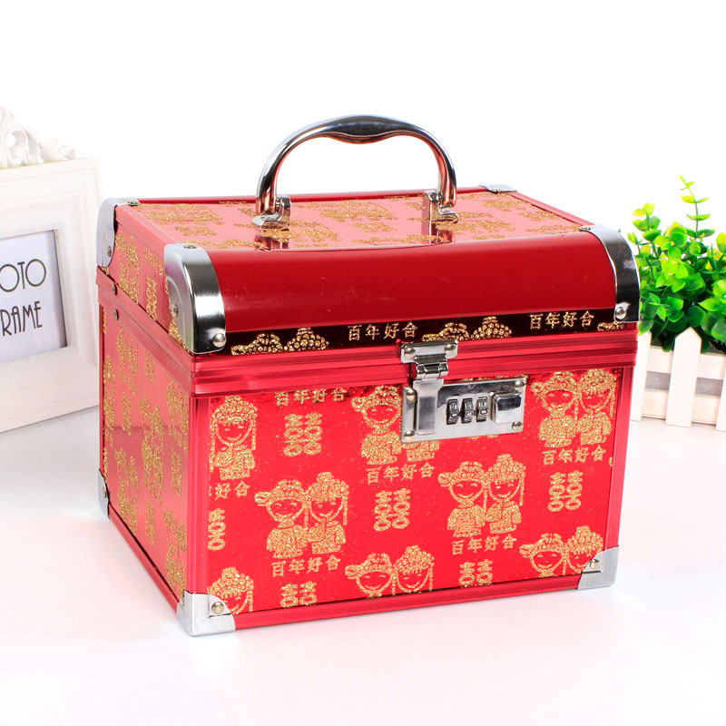 Wedding hand care password alloy cosmetic case jewelry box storage box