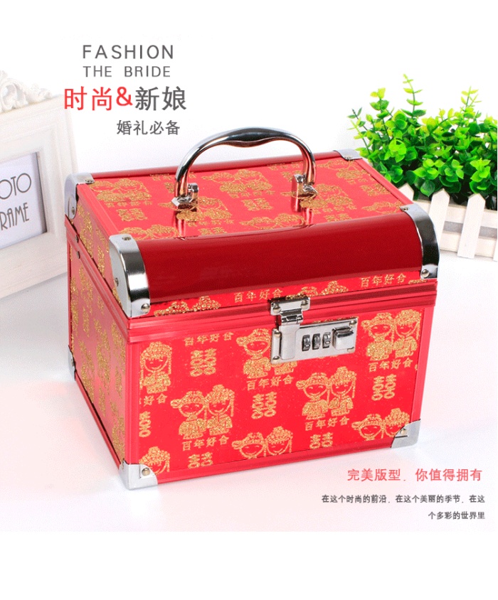 Wedding hand care password alloy cosmetic case jewelry box storage box Wedding hand care password alloy cosmetic case jewelry box storage box