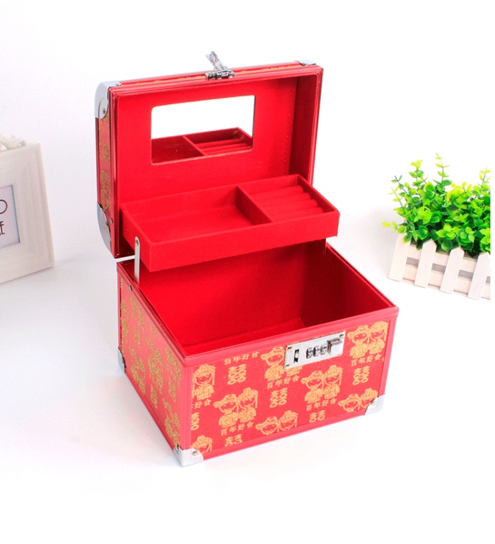 Wedding hand care password alloy cosmetic case jewelry box storage box Wedding hand care password alloy cosmetic case jewelry box storage box
