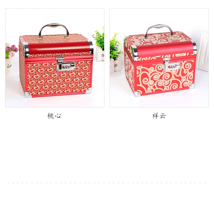 Wedding hand care password alloy cosmetic case jewelry box storage box Wedding hand care password alloy cosmetic case jewelry box storage box