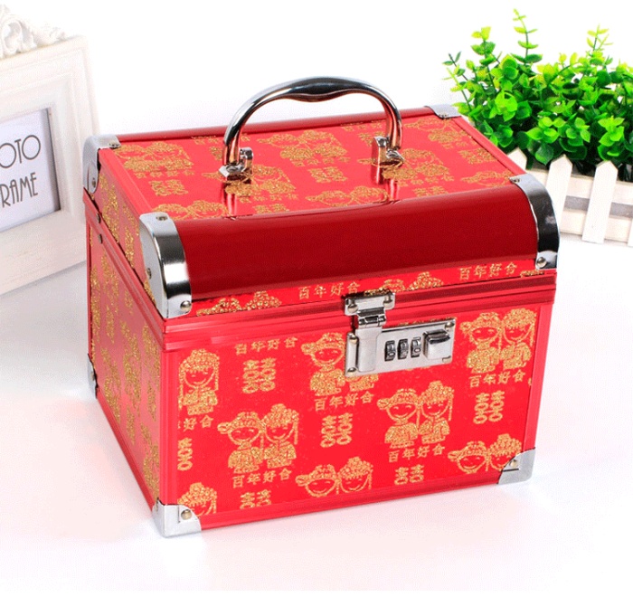 Wedding hand care password alloy cosmetic case jewelry box storage box Wedding hand care password alloy cosmetic case jewelry box storage box