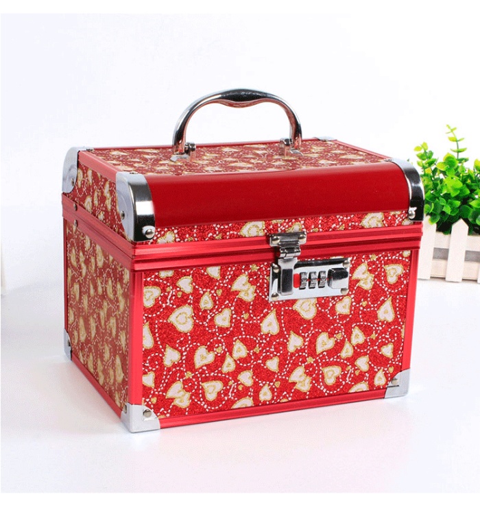 Wedding hand care password alloy cosmetic case jewelry box storage box Wedding hand care password alloy cosmetic case jewelry box storage box
