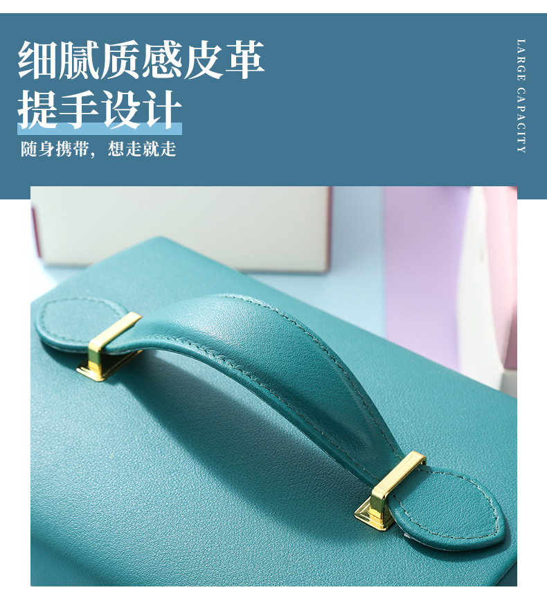 Jewelry Box Large Capacity Storage Box Multi-Layer Stud Earrings with Lock Necklace Storage Box Retro Chinese Style Jewelry Box Jewelry Box Large Capacity Storage Box Multi-Layer Stud Earrings with Lock Necklace Storage Box Retro Chinese Style Jewelry Box