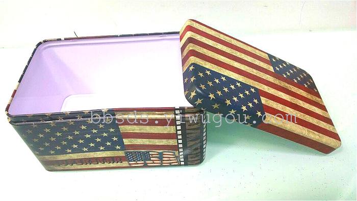 Factory direct classic printed tin box with gift box jewelry box cookie jar