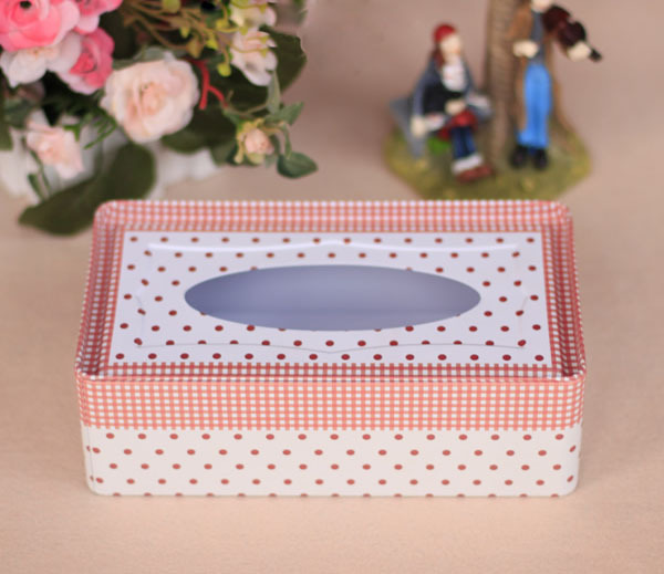 Metal tissue box creative tin box of tissues, sheets of Tin sheets paper tray