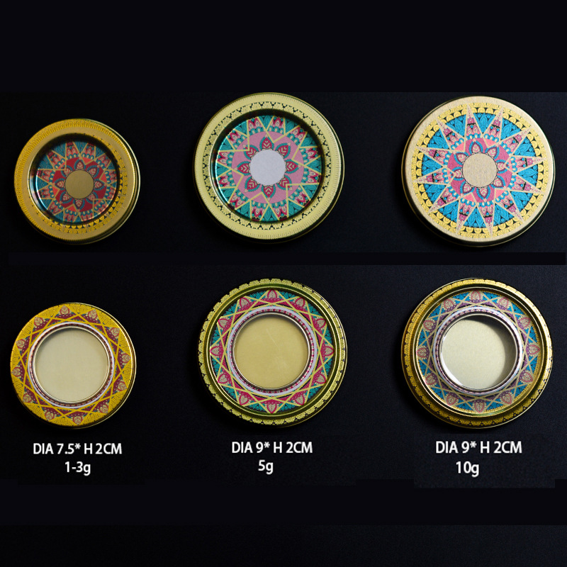 New Products in Stock Saffron Packaging Tin round Color 1G 3G 5G 10G Saffron Iron Box Metal Box