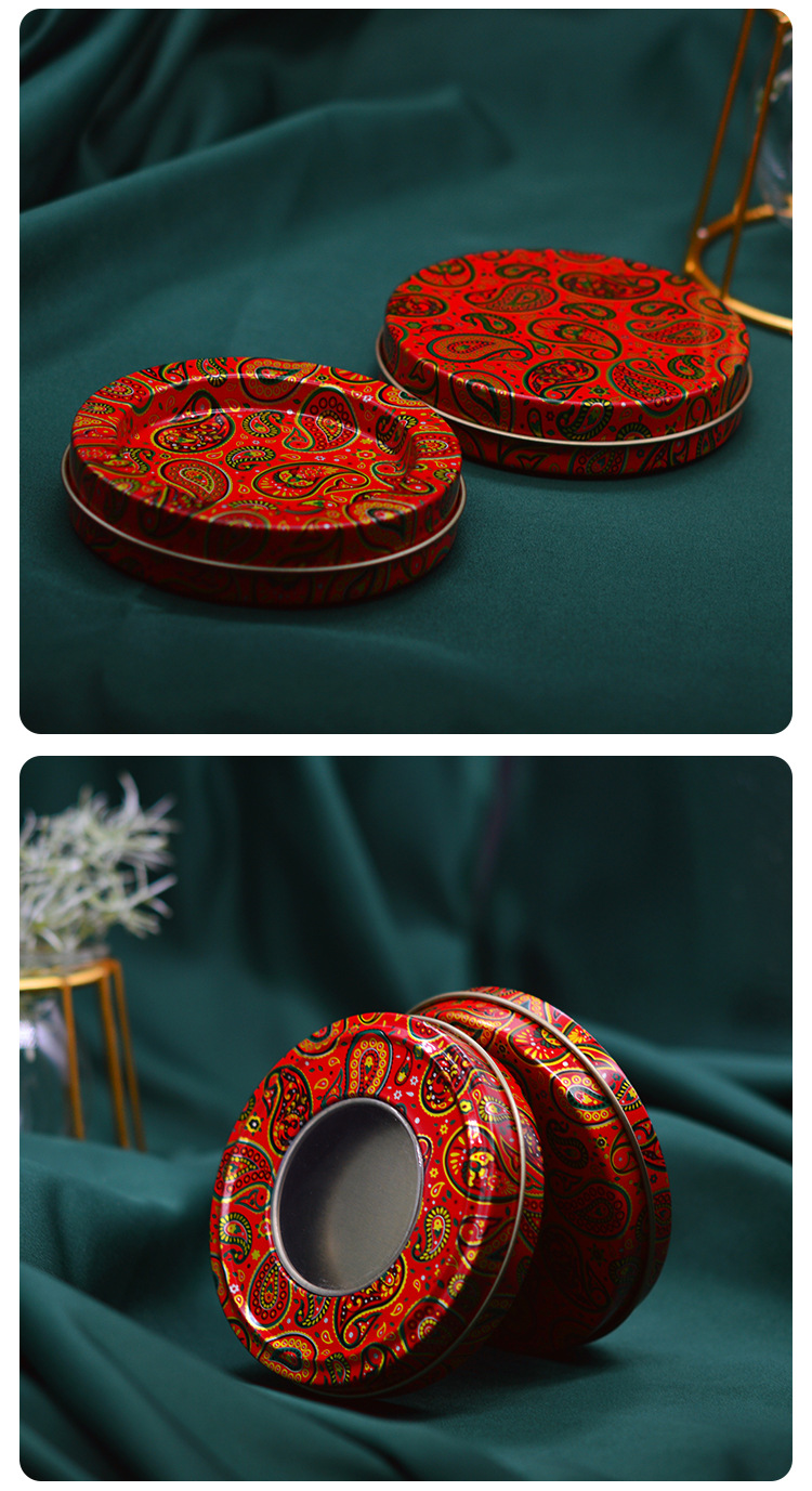 New Products in Stock Saffron Packaging Tin round Color 1G 3G 5G 10G Saffron Iron Box Metal Box