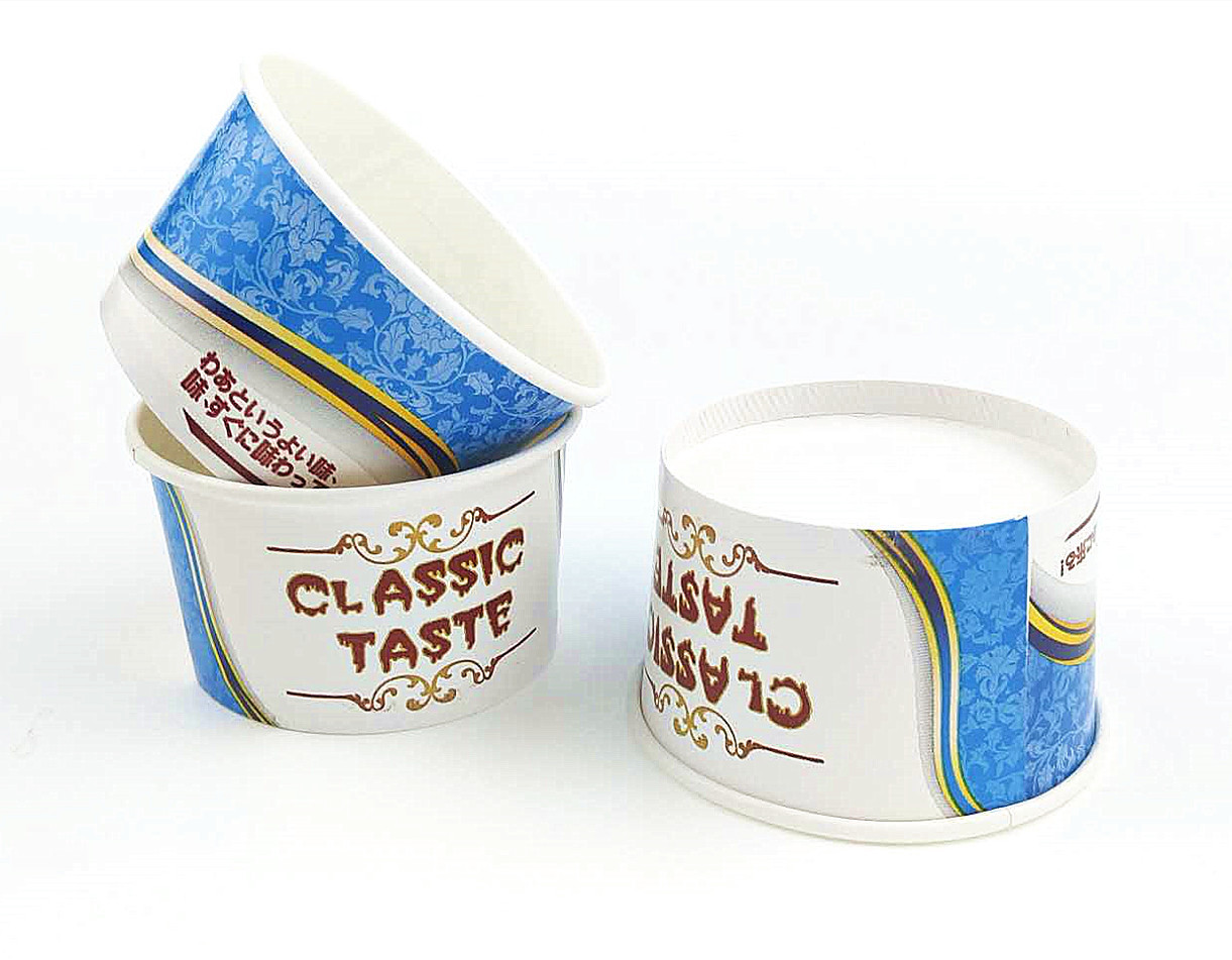 Disposable Ice Cream Cup Ice Cream Paper Bowl with Lid Ice Cream Ball Bowl 98 Cups 85 Cups 75 Cups Factory Direct Sales