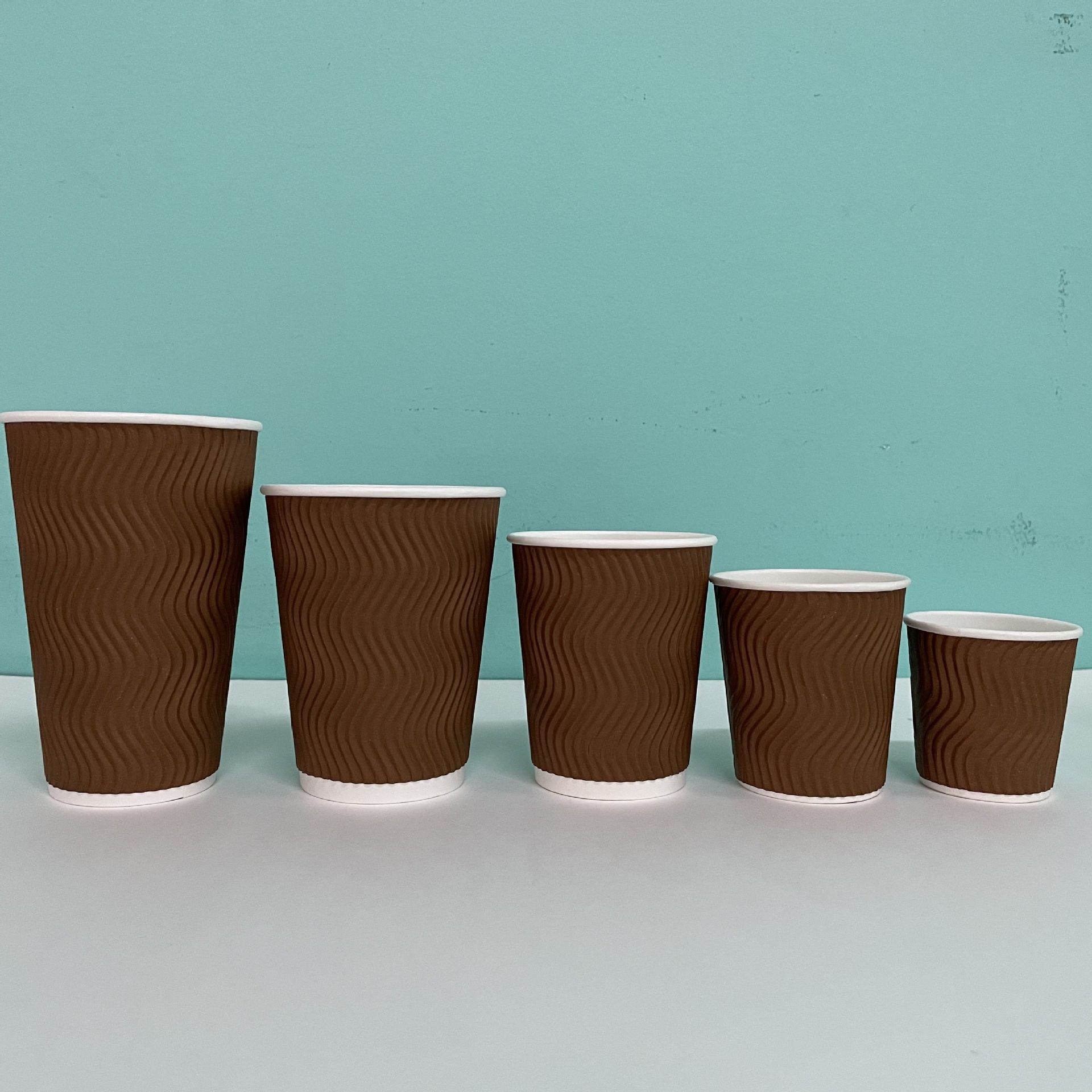Currency Disposable Coffee Cup with Lid Corrugated Kraft Paper Cup Milk Tea Hot Drinks Cup Takeaway Cup 2Layer Paper Cup