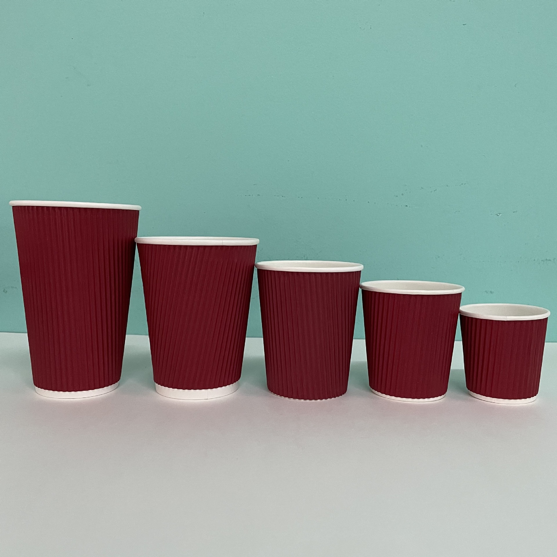 Currency Disposable Coffee Cup with Lid Corrugated Kraft Paper Cup Milk Tea Hot Drinks Cup Takeaway Cup 2Layer Paper Cup
