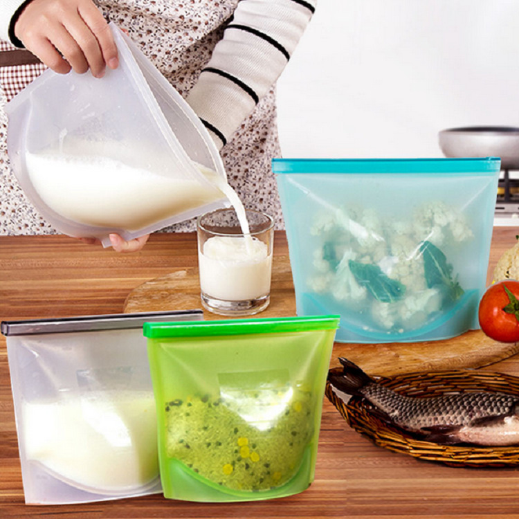 Edible Silicon Freshness Protection Package Food Packing Ziplock Bag Soup Frozen Food Buggy Bag Competitive Factory