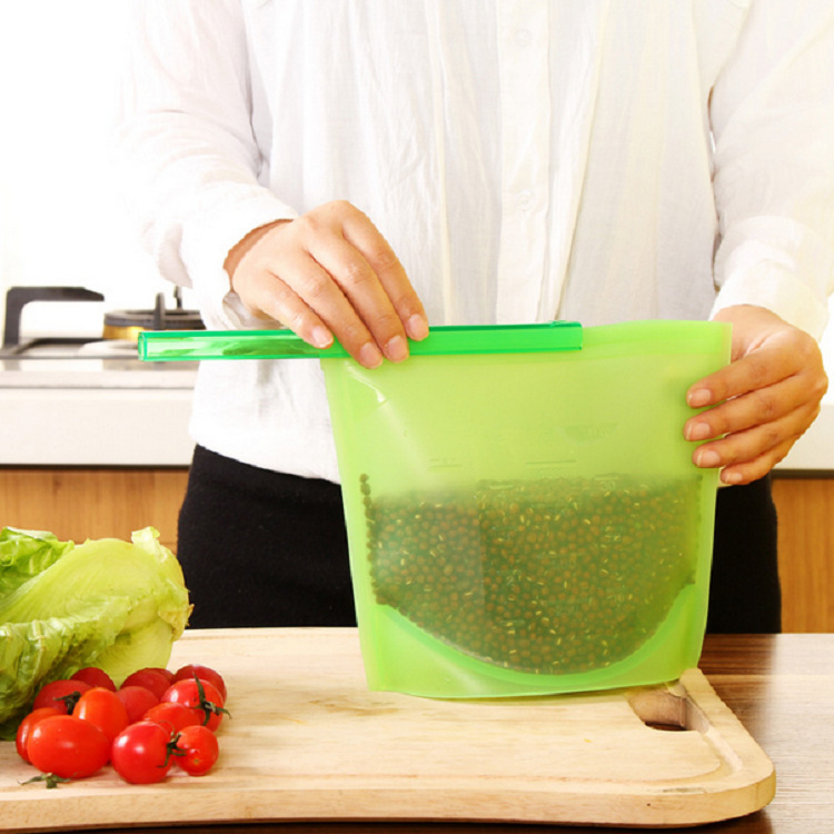 Edible Silicon Freshness Protection Package Food Packing Ziplock Bag Soup Frozen Food Buggy Bag Competitive Factory