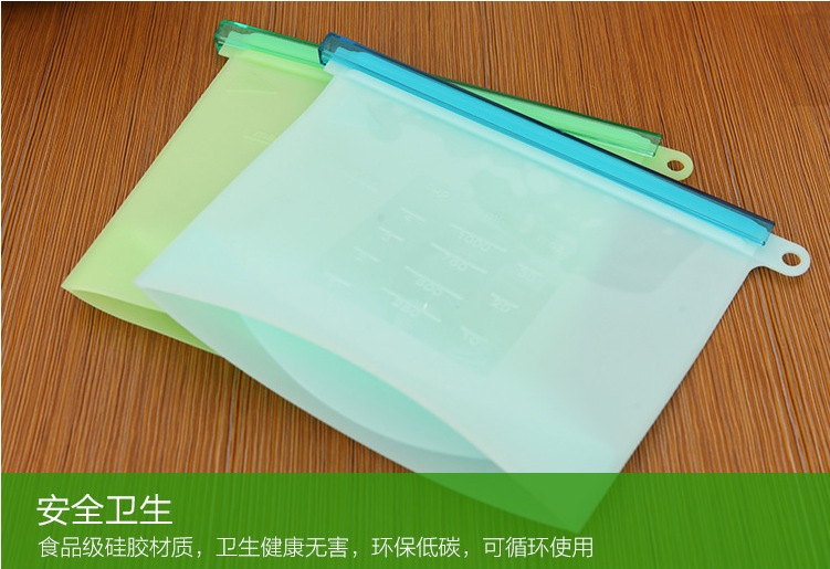 Edible Silicon Freshness Protection Package Food Packing Ziplock Bag Soup Frozen Food Buggy Bag Competitive Factory