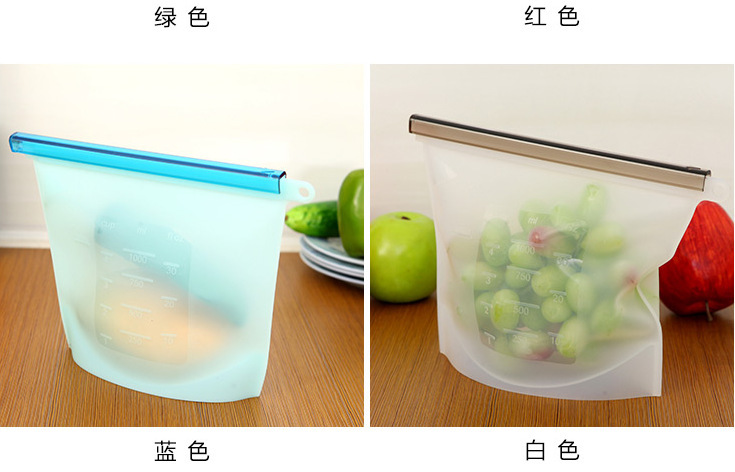 Edible Silicon Freshness Protection Package Food Packing Ziplock Bag Soup Frozen Food Buggy Bag Competitive Factory