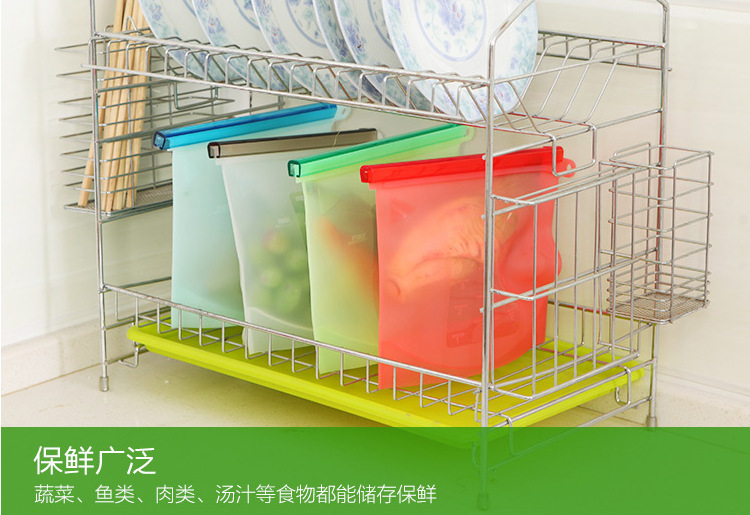 Edible Silicon Freshness Protection Package Food Packing Ziplock Bag Soup Frozen Food Buggy Bag Competitive Factory