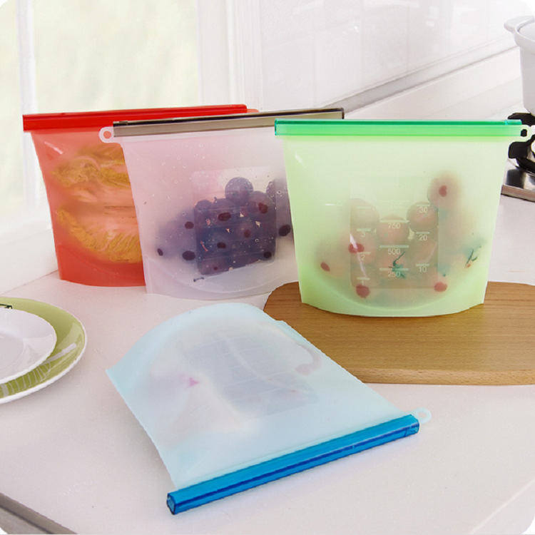 Edible Silicon Freshness Protection Package Food Packing Ziplock Bag Soup Frozen Food Buggy Bag Competitive Factory