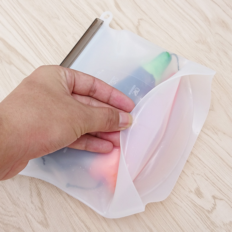 Edible Silicon Freshness Protection Package Food Packing Ziplock Bag Soup Frozen Food Buggy Bag Competitive Factory